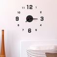 thumbnail image 1 of opvise 3D Acrylic Mirror Effect Wall Clock DIY Sticker Mural Decal Home Bedroom Decor Black, 1 of 8