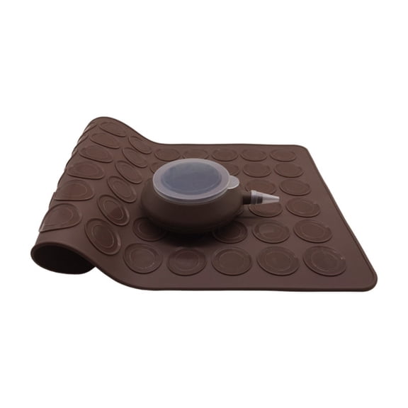 opvise 48 Holes Macaron Non-Stick Silicone Mat Decorating Pot Kitchen Baking Mold Set