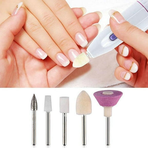 opvise 5 Pcs Nail Art Grinding Drill Bits Polish Tool for Electric Manicure Machine