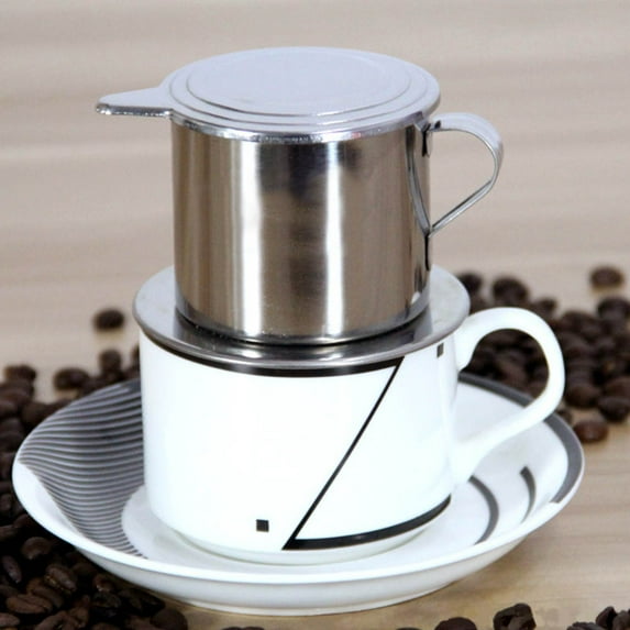 opvise 50/100ml Vietnam Style Stainless Steel Coffee Drip Filter Maker Pot Infuse Cup