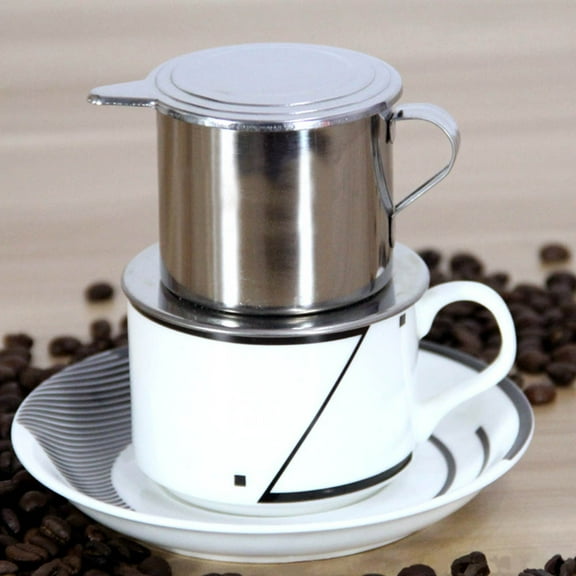 opvise 50/100ml Vietnam Style Stainless Steel Coffee Drip Filter Maker Pot Infuse Cup