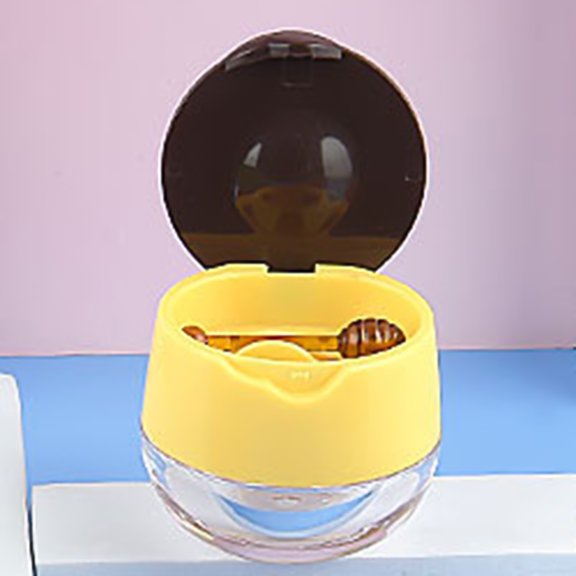 opvise 6g Empty Lip Masque Box Multi-purpose Refillable Convenient Travel Empty Lip Balm Makeup Jar Pot Brown