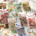 thumbnail image 1 of opvise 80Pcs/Set Floral Scrapbook Sticker Transparent PET Waterproof Self-adhesive Assorted DIY Retro Natural Flower Planner Journaling Sticker Student Supplies B, 1 of 8