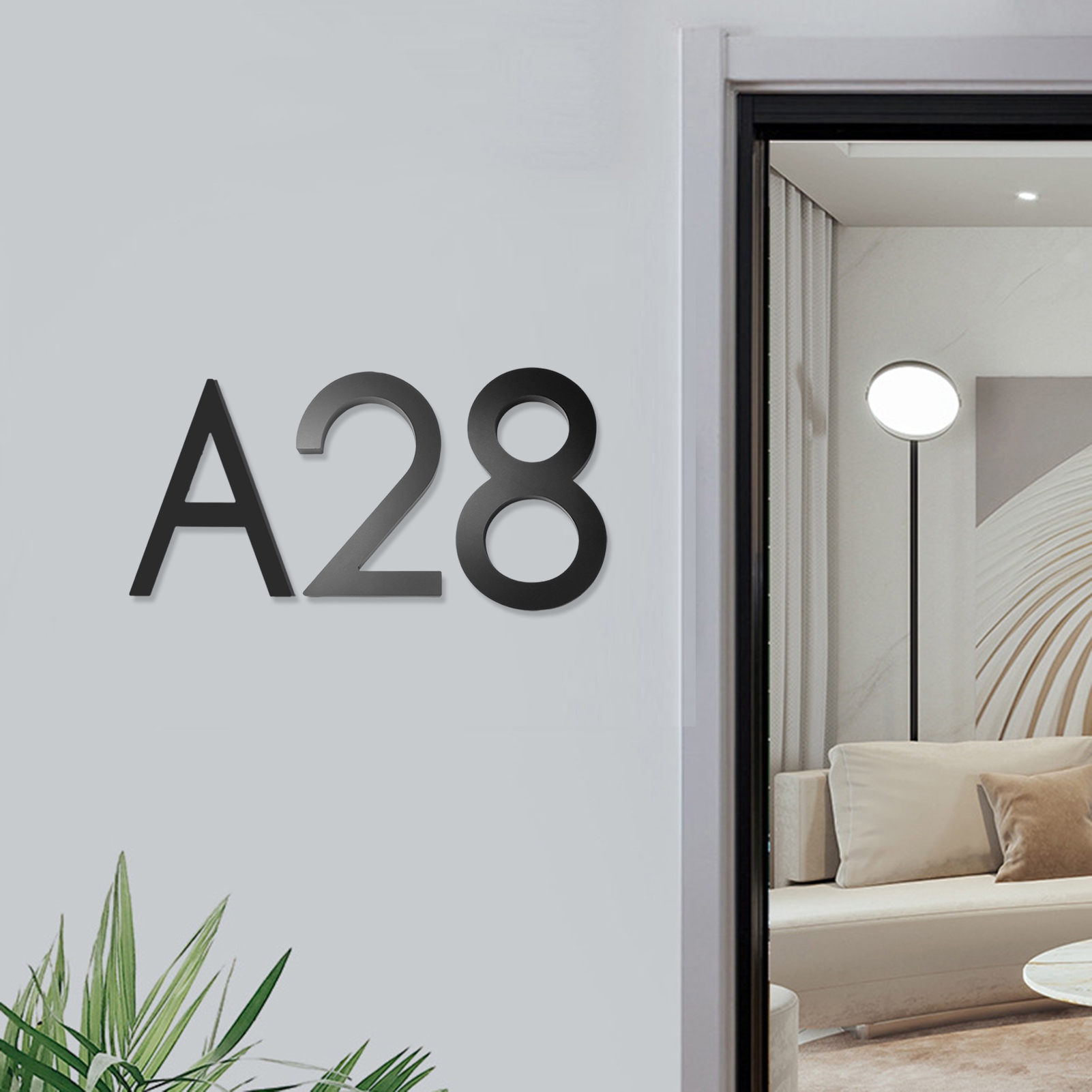Address/number Decoration opvise Acrylic House Number with Screws 0-9 3D Apartment Farmhouse High ...