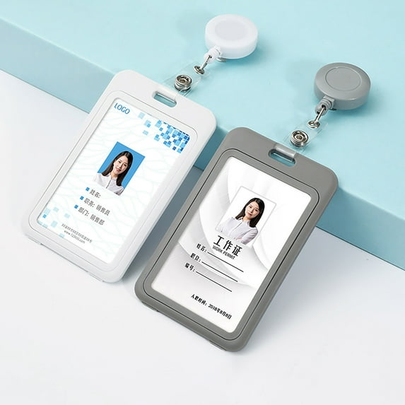 opvise Aluminium Alloy Staff Badge Holder Secure ID Card Case Fade-resistant Work Badge for Work Permits Certificates Yellow B