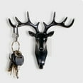 thumbnail image 1 of opvise Antler Hook Deer Head Key Holder Hanger Living Room Wall Decorative Ornament White, 1 of 8