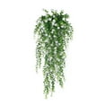 thumbnail image 1 of opvise Artificial Flower Decor Maintenance-free Artificial Plants 1/2pcs Hanging Artificial Flower Vine Uv Resistant Faux Drooping Floral Plants for Home White, 1 of 8