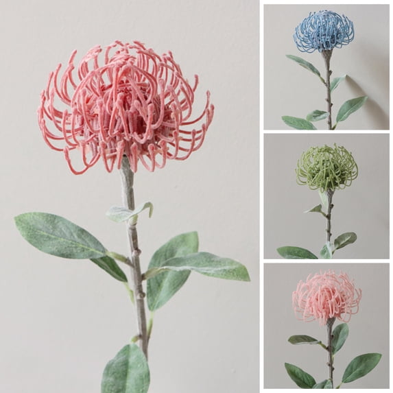 opvise Artificial Flower Nice-looking Vivid Colorful Single Head Hydrangea Artificial Flower Wedding Ornament for Mothers Day Green