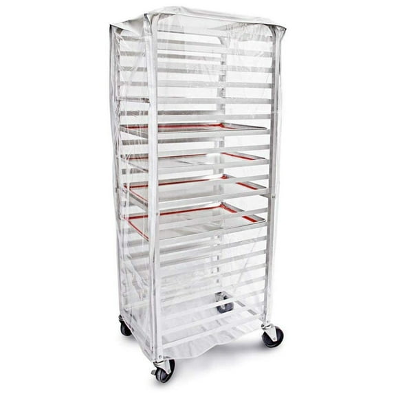 opvise Bread Rack Cover Transparent Bun Pan Rack Cover Zipper Closure Baking Pan Rack Cover for Home Bakery L