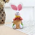thumbnail image 1 of opvise Cartoon Rabbit Design Storage Bamboo Basket Candy Egg Organizer Easter Decor Blue, 1 of 8