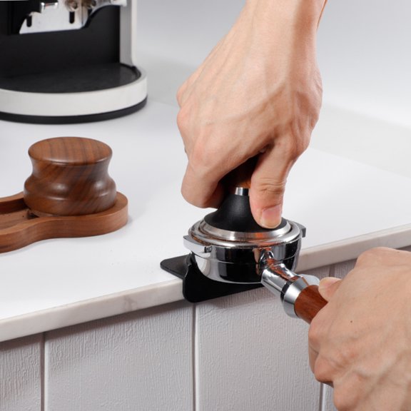 opvise Coffee Tamper Mat Scratch-proof Super Soft Non-Slip Corner Design Food Grade Protect Desk Universal Silicone Espresso Tamper Mat Grey