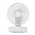 thumbnail image 1 of opvise Cooling Fan 4-Gears Adjustable Quiet Operation Small Oscillating Desk Fan Dark Blue, 1 of 8