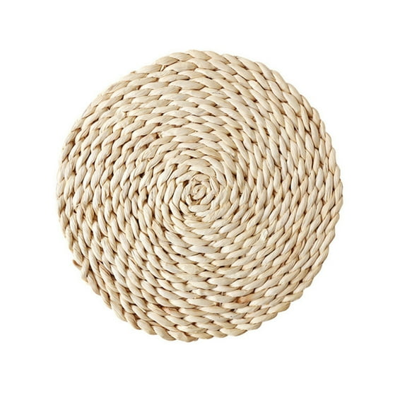 opvise Corn Bran Woven Dining Table Mat Heat Insulation Pot Holder Coasters Placemat