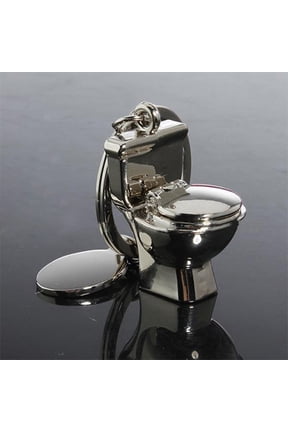 Creative 3D Pendant Toilet Keychain Simulation Mini Keyring Gift Decor