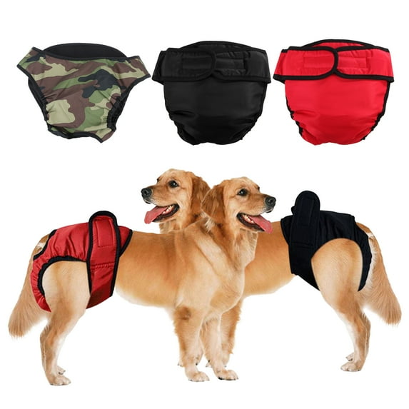 opvise Dog Sanitary Diaper Soft Comfortable Anti-infection Cotton Pet Dog Puppy Protective Clothing Red