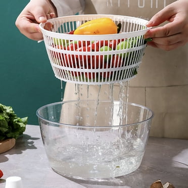 opvise Drain Basket Salad Spinner Quick Draining Larger Capacity Multi-use Vegetable Dryer Fruit Washer