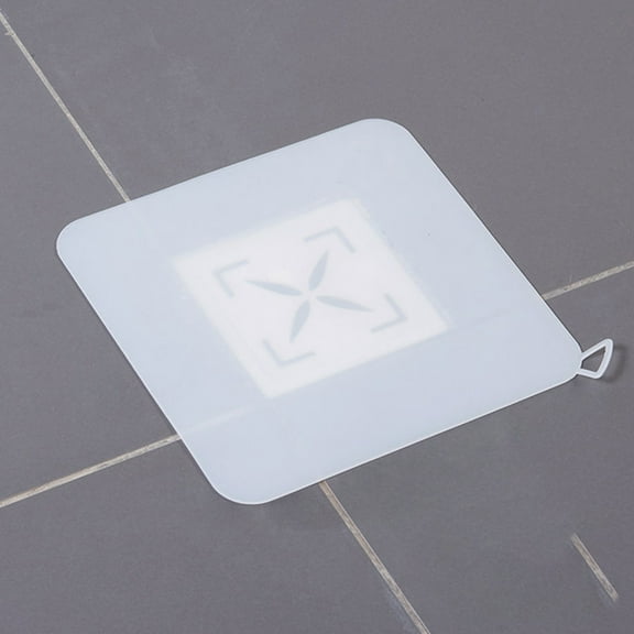 opvise Floor Drain Mat Smooth Surface Wide Application Durable Sewer Deodorant Sealing Silicone Cover for Home Grey