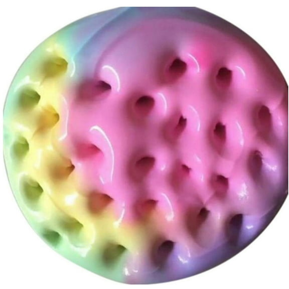 opvise Fluffy Rainbow Slime Putty Mud Clay Plasticine Sludge Stress Relief Kids Toys Multicolor