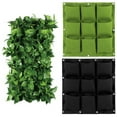 thumbnail image 1 of opvise Hanging Planting Bag Wall Mounted 9 Pockets Vertical Square Breathable Indoor Outdoor Hanging Strawberry Flower Wall Planter Gardening Supplies Black, 1 of 7