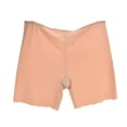 thumbnail image 1 of opvise High Waist Seamless Wave Cuffs Safety Panties Summer Lady Seamless Ice Silk Shaping Shorts Skin L, 1 of 7