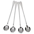 thumbnail image 1 of opvise Home Kitchen Tool 4 Pcs Long Round Stainless Steel Coffee Honey Ice Cream Spoons A, 1 of 7