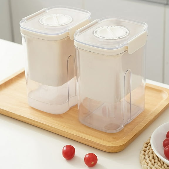 opvise Household Yogurt Strainer with Timer Design Washable Fine Filtration Sauce Strainer Kitchen Accessories White