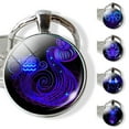 thumbnail image 1 of opvise Keychain Exquisite 12 Constellation Design Glass Handbag Keychains Key Ring for Gift Aquarius, 1 of 7