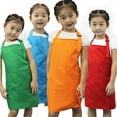 thumbnail image 1 of opvise Kid Children Kitchen Cooking Baking Painting Art Keep Clean Pocket Bib Apron Red, 1 of 8