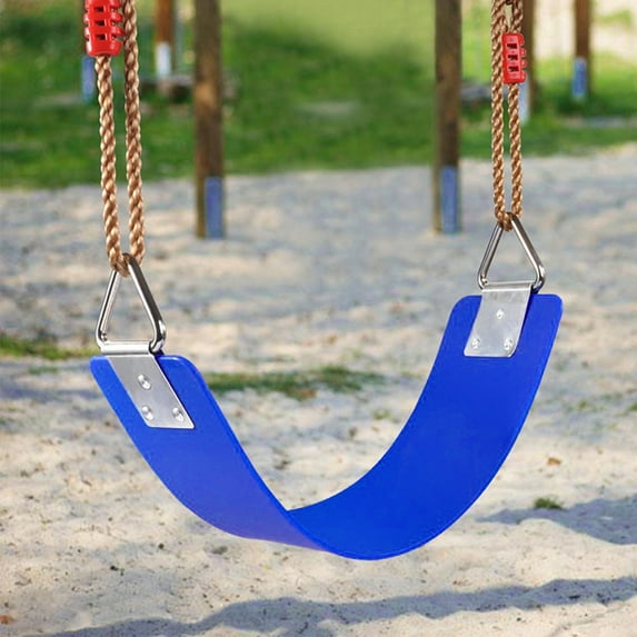 opvise Kids Replacable Adjustable Shockproof Swing Seat for Playground Garden Yard Blue