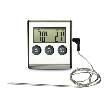 opvise Kitchen Food Cook Baking Grilling Meat BBQ Timer Probe Digital Oven Thermometer
