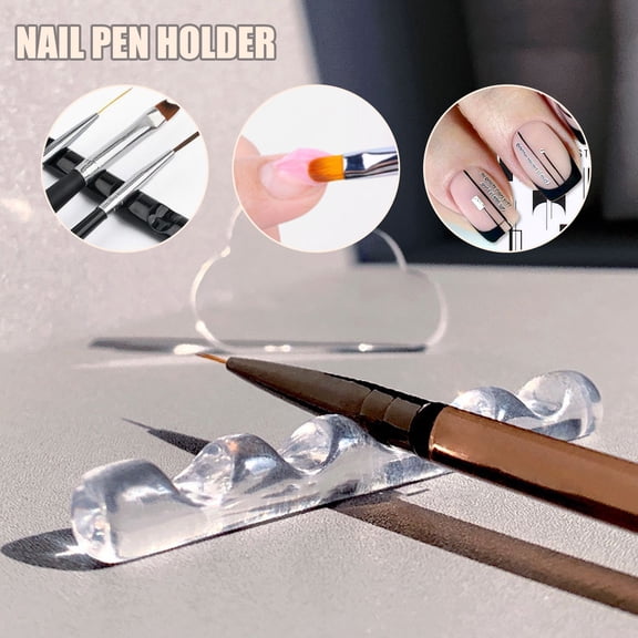 opvise Manicure Pen Holder Reusable Smooth Surface Lightweight 5 Grids Nail Art Painting Brush Pen Holder for Women