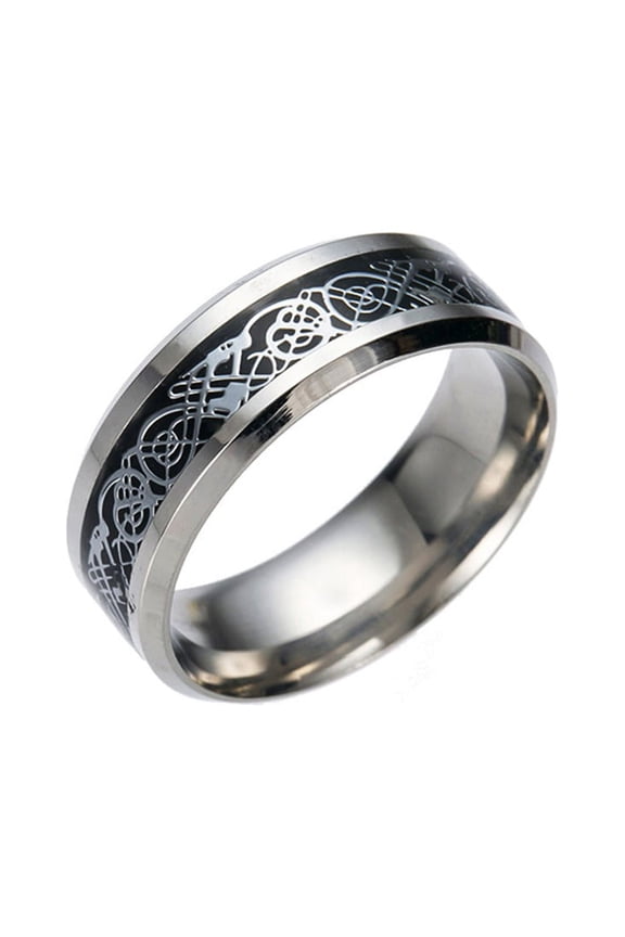 Men Titanium Steel Smooth Surface Wedding Band Finger Ring Jewelry Gift