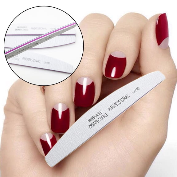 opvise Mini Foam Nail File Hard Dead Skin Removing Polishing Buffer Manicure Tools