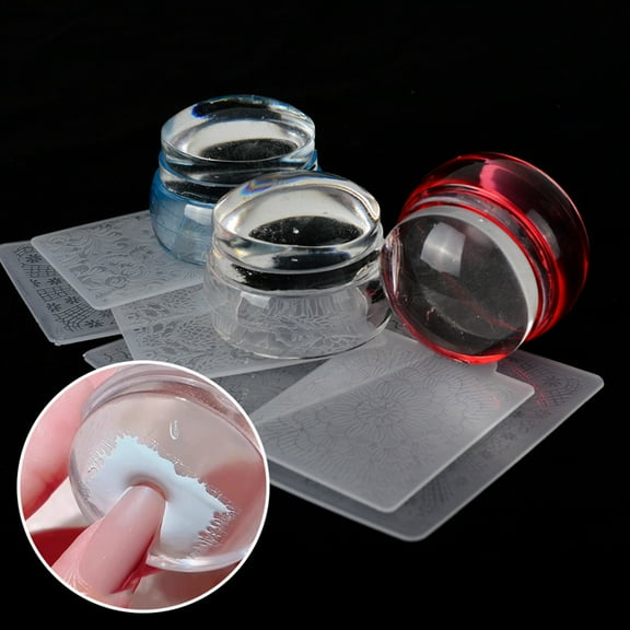 opvise Nail Art Stamper Reusable Convenient Easy to Use Nail Tool Stamp Seal for Fingernails