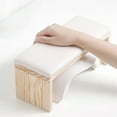 thumbnail image 1 of opvise Nail Pillow Double-layer Long Lifespan Wood Manicure Arm Rest Cushion for Women, 1 of 8