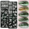 thumbnail image 1 of opvise Nail Stamping Plate Various Patterns Clear Engraved Rust-Proof Polish Printing Flowers Nail Art Stamp for Girl, 1 of 8