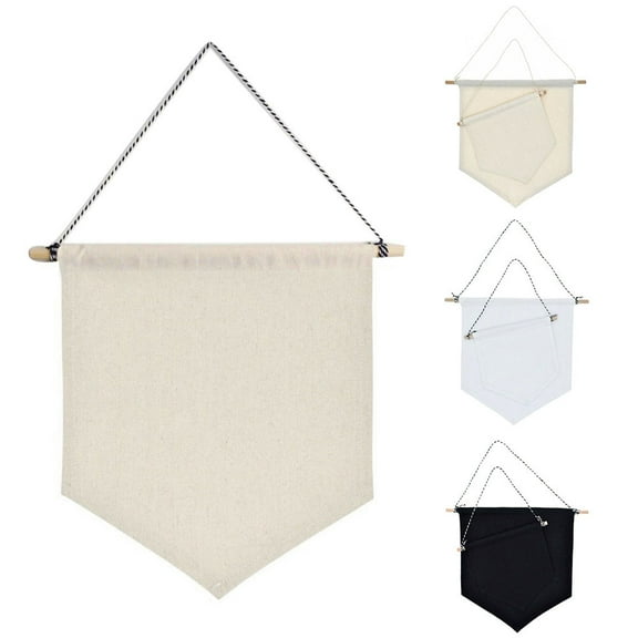 opvise Nordic Blank Cotton Brooch Pin Badge Holder Hanging Wall Display Flag