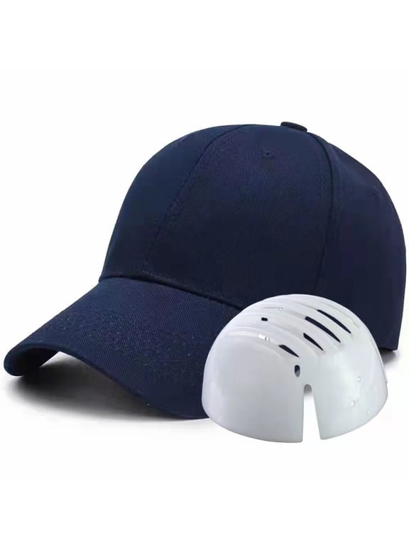PE Liner Anti-collision Extended Brim Sunscreen Baseball Hat Women Men Insert Bump Hard Helmet Hat Fashion Accessories White