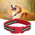 thumbnail image 1 of opvise Pet Collar Reflective Adjustable Decorative Polyester Cat Dog Neck Circle Strap Rose Red, 1 of 7