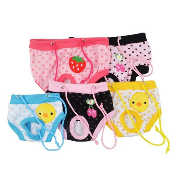 opvise Pet Female Dog Puppy Diaper Pants Menstrual Physiological Sanitary Short Panty Black