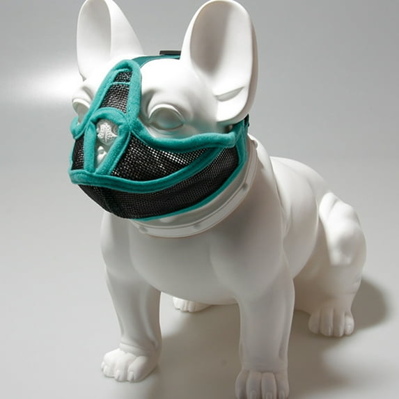 opvise Pet Mouth Cover Large Surround Bite Preventing Breathable Puppy Anti Bark Muzzle for Puppy Green