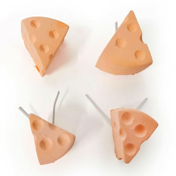 opvise Pet Rabbit Hamster Cheese Shape Teeth Grinding Mineral Calcium Molar Stone Toy S