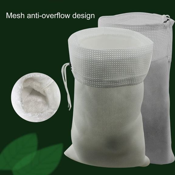 opvise Ring Filter Socks High Density High Water Permeability Fishing Parts Aquarium Felt Filter Bags for Fish Tank M