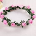 thumbnail image 1 of opvise Rose Flower Crown Headband Wreath Party Wedding Bridal Garland Hairband Headwear, 1 of 8