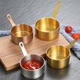 thumbnail image 1 of opvise Sauce Dipping Bowl High Durability Rust-proof Stainless Steel Soy Sauce Dipping Dish Seasoning Mixing Bowl Cup Kitchen Supplies Golden, 1 of 7
