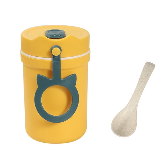 opvise Soup Cup Sealed Heat-proof PP Practical Tumbler Cup for Oats