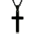 thumbnail image 1 of opvise Stainless Steel Cross Pendant Men Women Chain Necklace Religious Jewelry Gift, 1 of 8