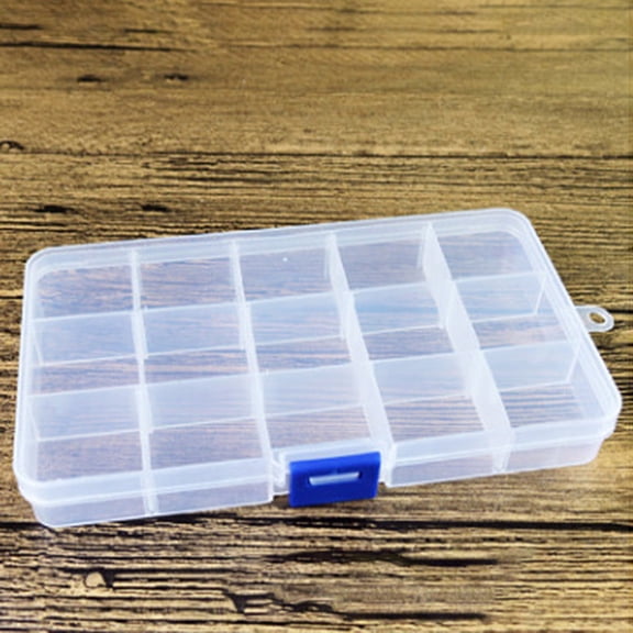 opvise Storage Container Transparent Durable Plastic Nail Art Tips Case for Earrings