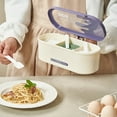 thumbnail image 1 of opvise Thickening Seasoning Box Multi Grids Household Combination Seasoning Container Transparent Lid One-Handed Access Seasoning Bottle Purple, 1 of 7