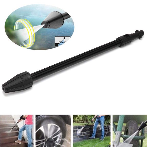 opvise Turbo Rotating Dirt Pressure Washer Nozzle Bar Cleaner for Karcher K2-K7 Black
